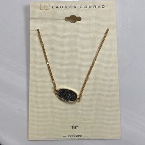 16 inch gray crystal necklace